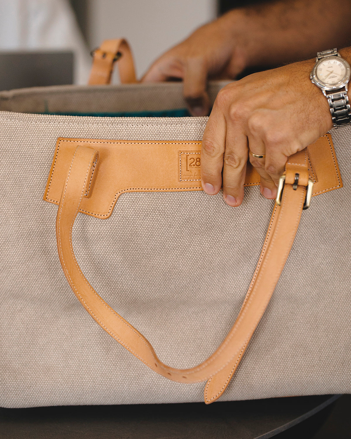 MARGARET ORGANIC COTTON DOG BAG | תיק נשיאה לכלב או תיק לבעלים