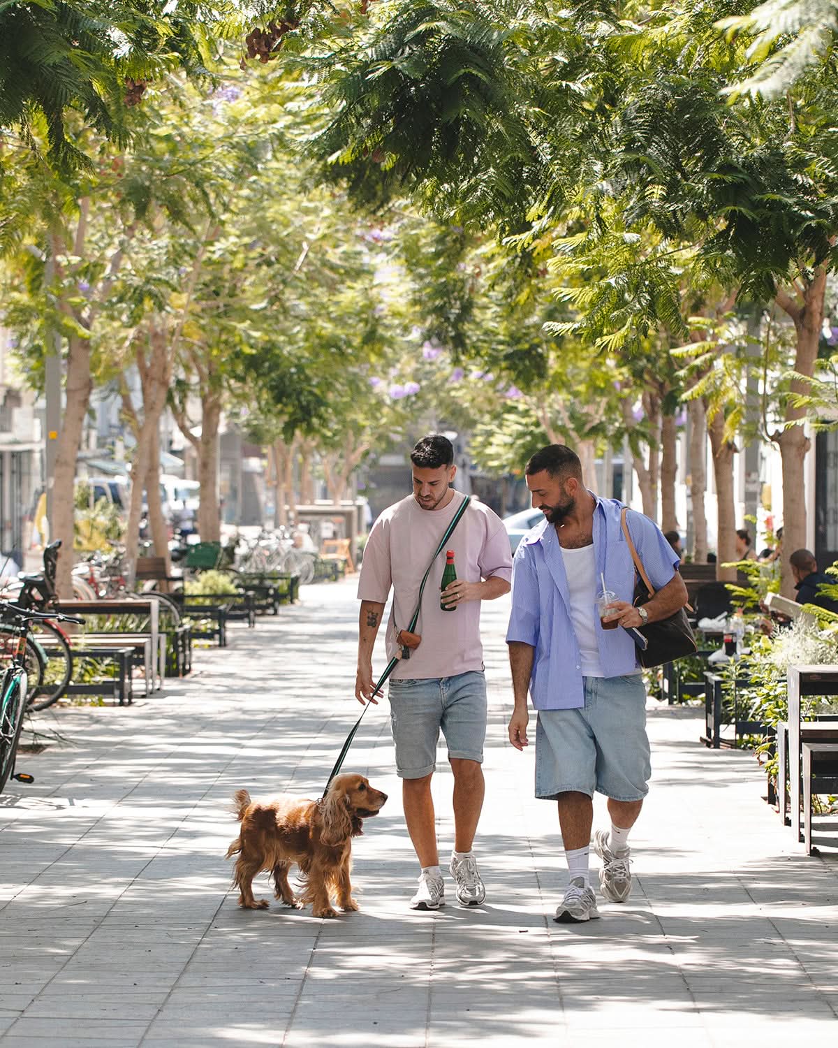 רצועה ארוכה ומתכווננת לכלב בעיצוב איטלקי | FREE-HANDS FRANCO RIBBON LEASH