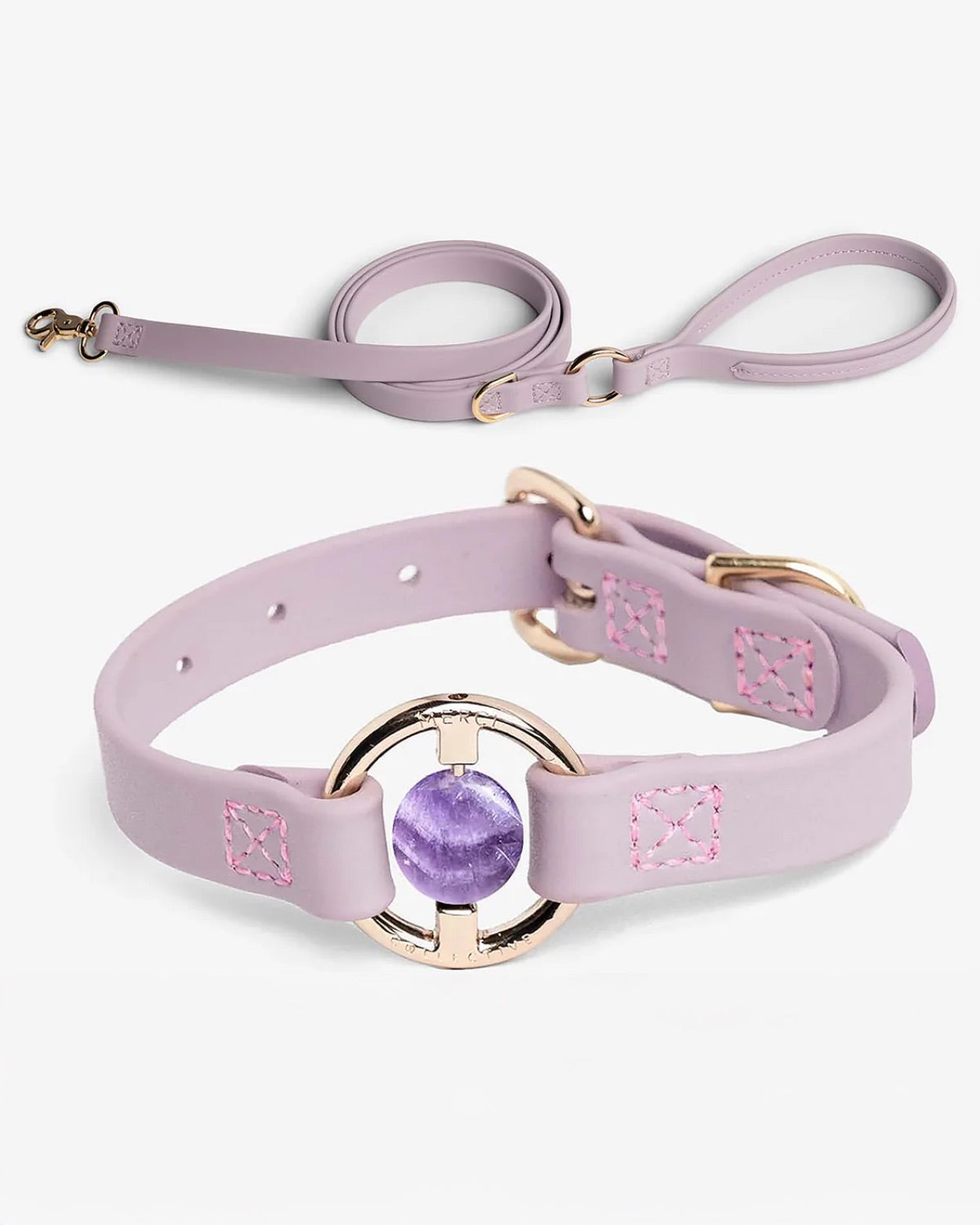 Crystal Walk Set For Dogs | סט רצועה וקולר משובץ אבן קריסטל