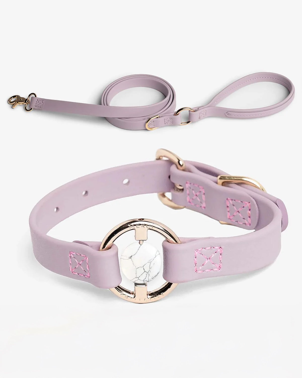 Crystal Walk Set For Dogs | סט רצועה וקולר משובץ אבן קריסטל