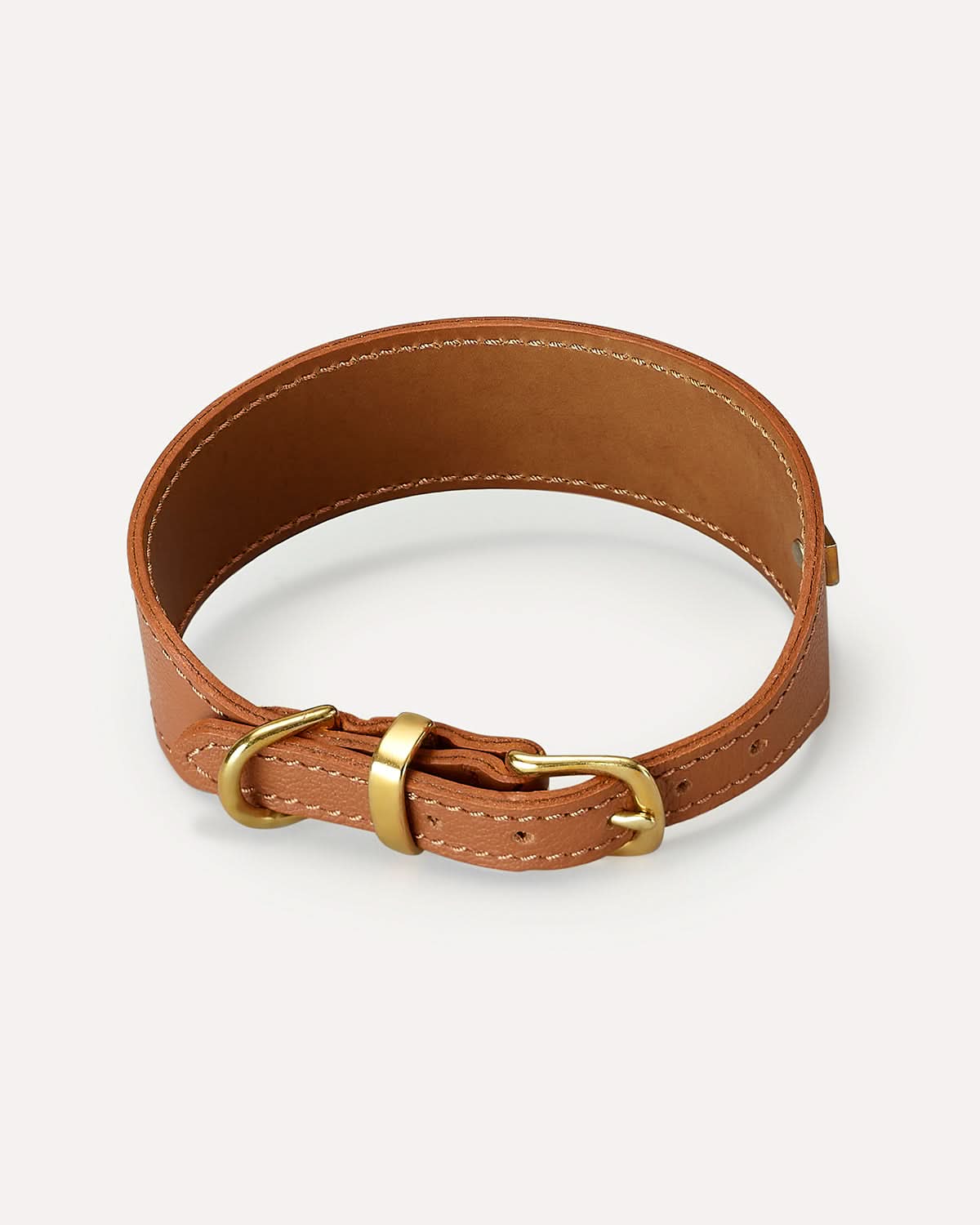 FLAT & WIDER COLLAR | קולר עור רחב לכלב