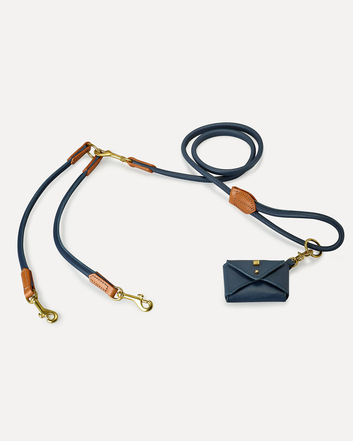 רצועת עור זוגית לכלבים