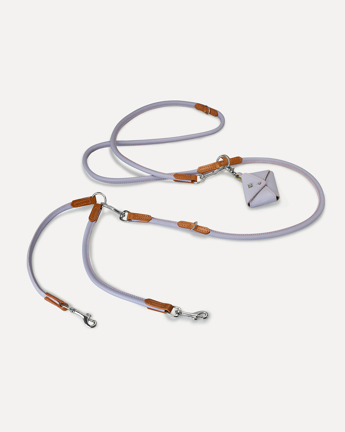 רצועת עור זוגית לכלבים