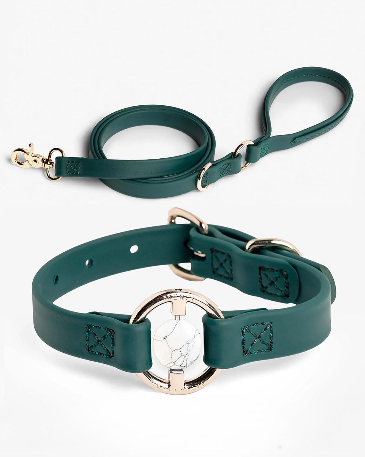 Crystal Walk Set For Dogs | סט רצועה וקולר משובץ אבן קריסטל