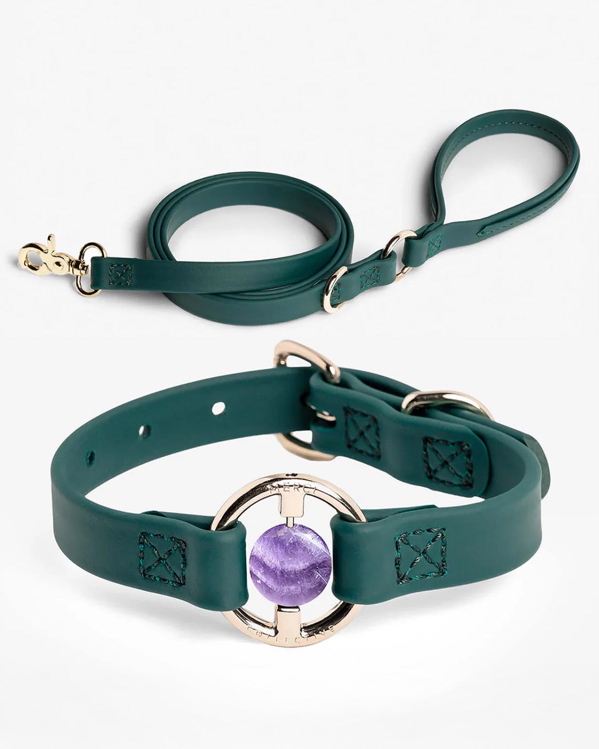 Crystal Walk Set For Dogs | סט רצועה וקולר משובץ אבן קריסטל