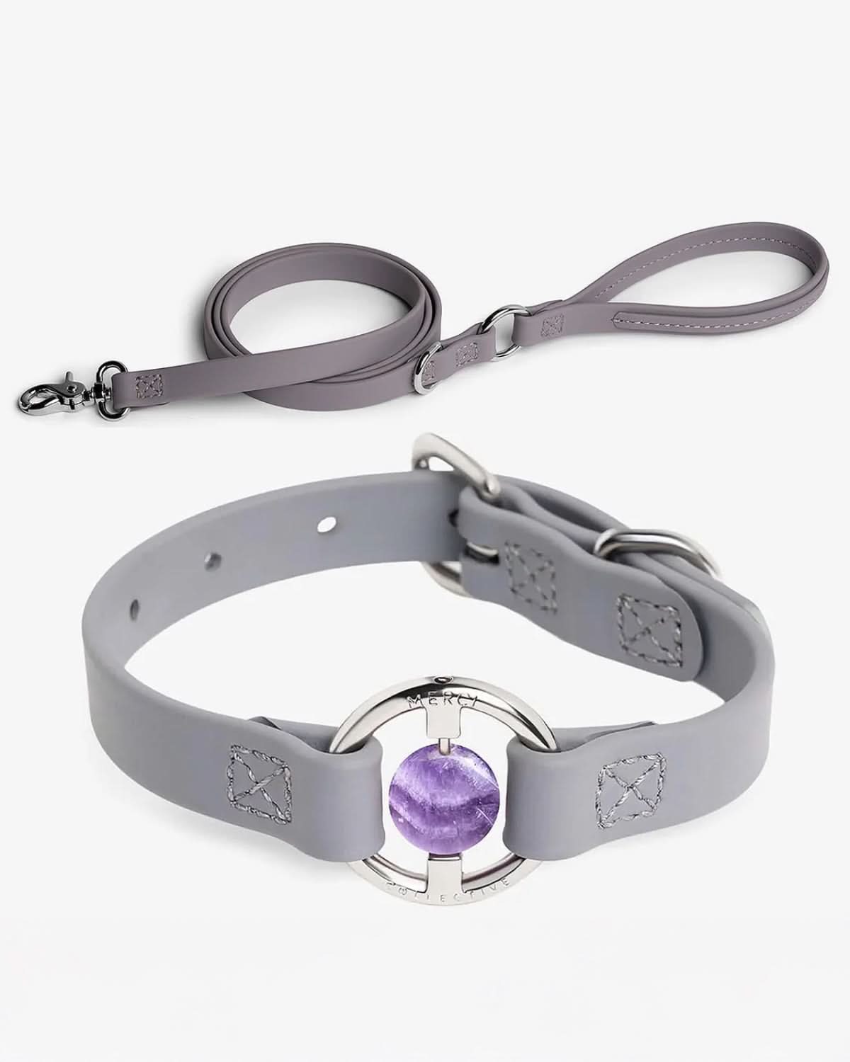 Crystal Walk Set For Dogs | סט רצועה וקולר משובץ אבן קריסטל