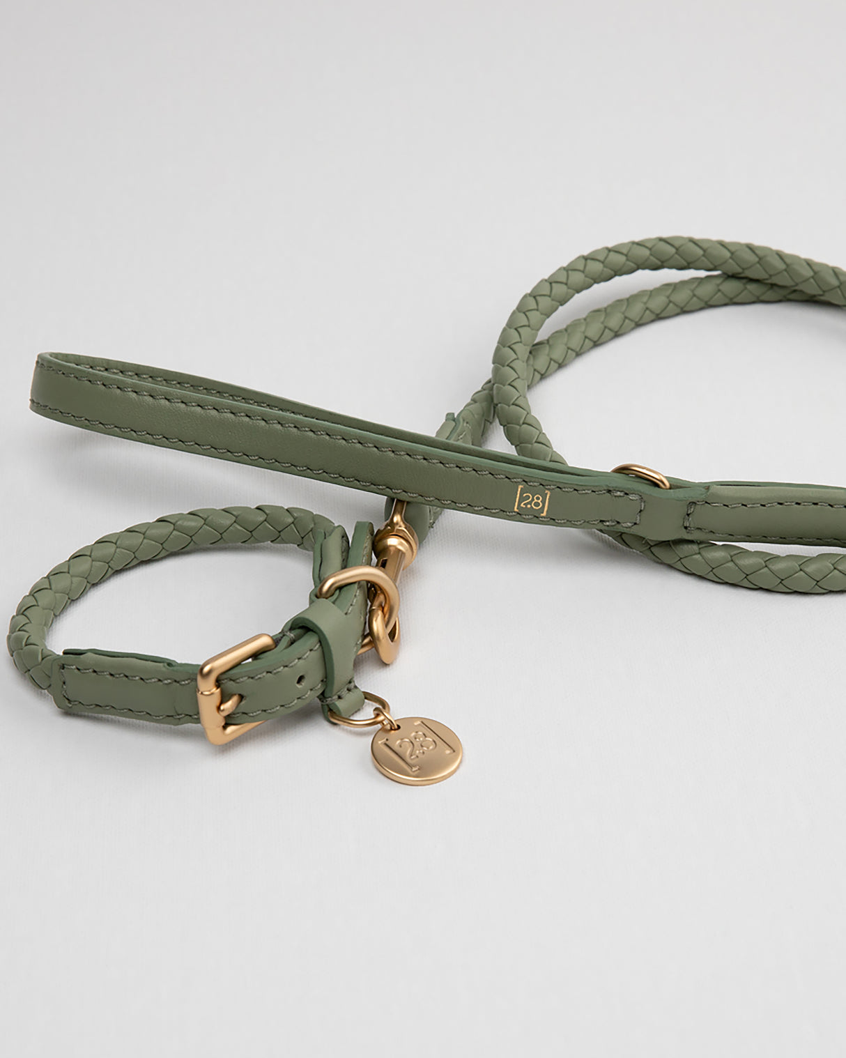 רצועה קלועה לכלב מעור נאפה איטלקי | FERDINANDO NAPPA LEATHER LEASH