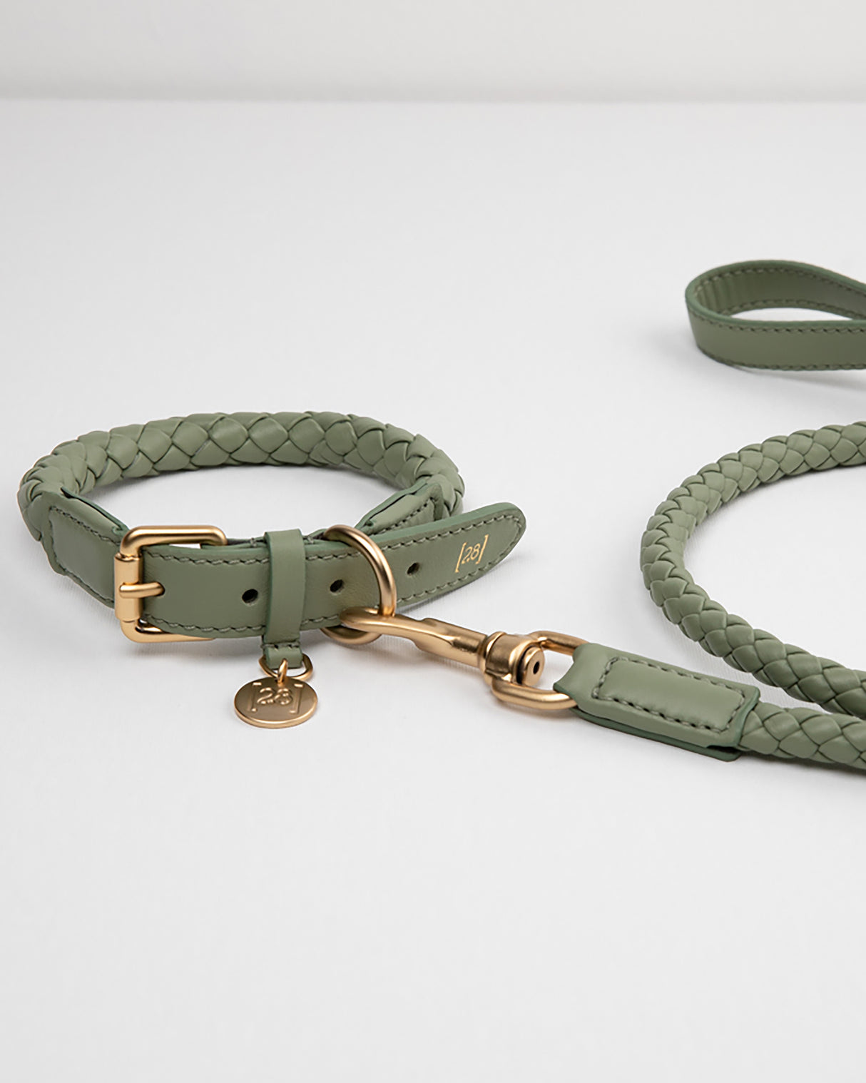 קולר קלוע לכלב מעור נאפה איטלקי | FERDINANDO NAPPA LEATHER COLLAR