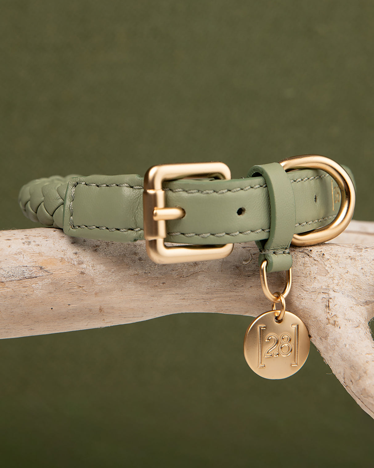 קולר קלוע לכלב מעור נאפה איטלקי | FERDINANDO NAPPA LEATHER COLLAR