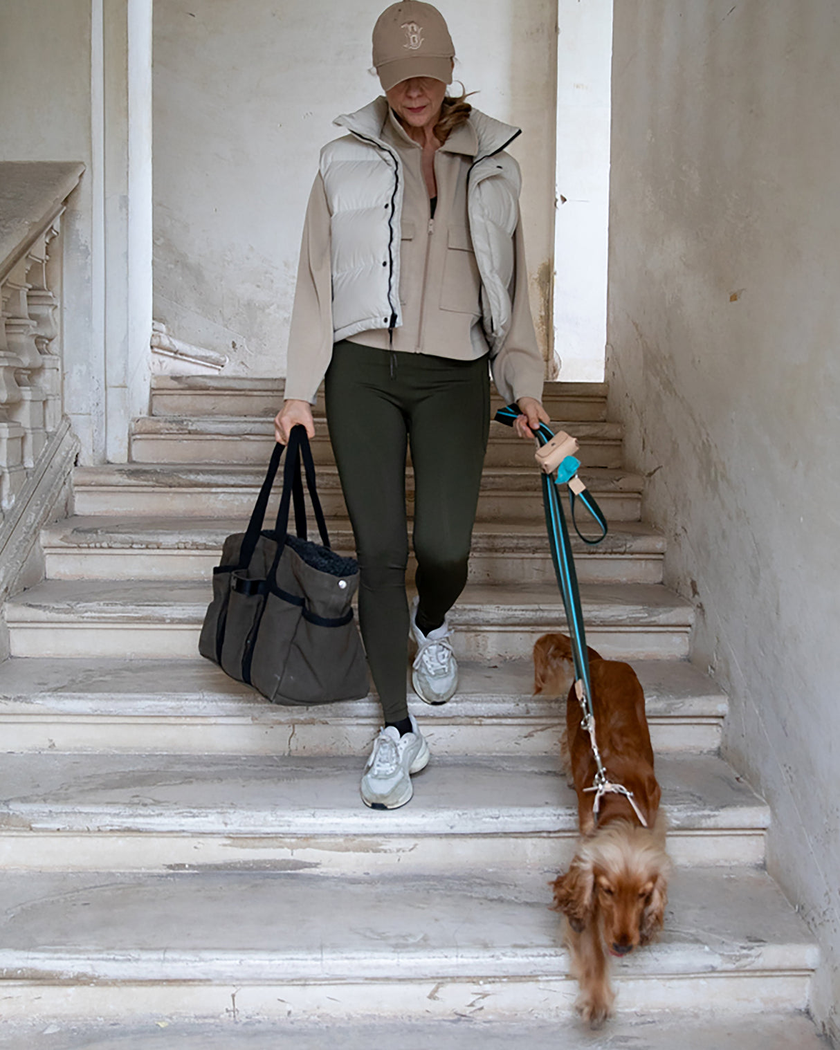 רצועה ארוכה ומתכווננת לכלב בעיצוב איטלקי | FREE-HANDS FRANCO RIBBON LEASH