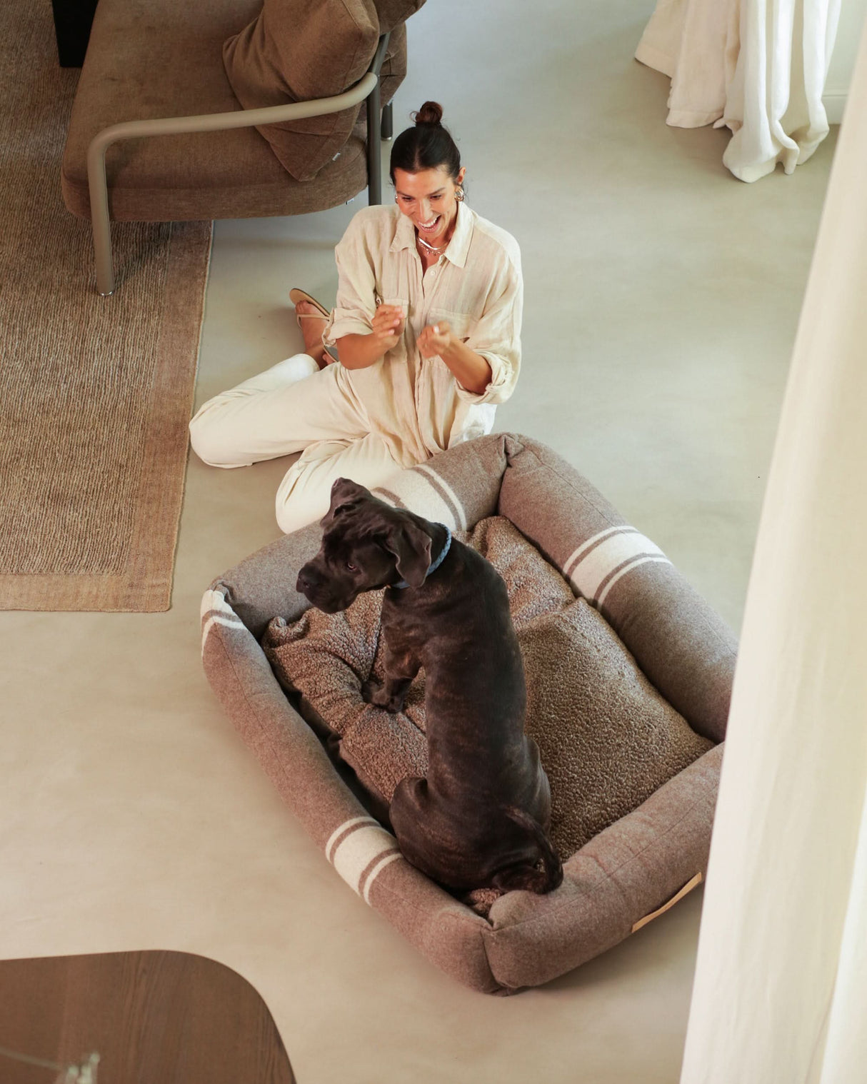 HENRI RECYCLED WOOL DOG BED | מיטה לכלב