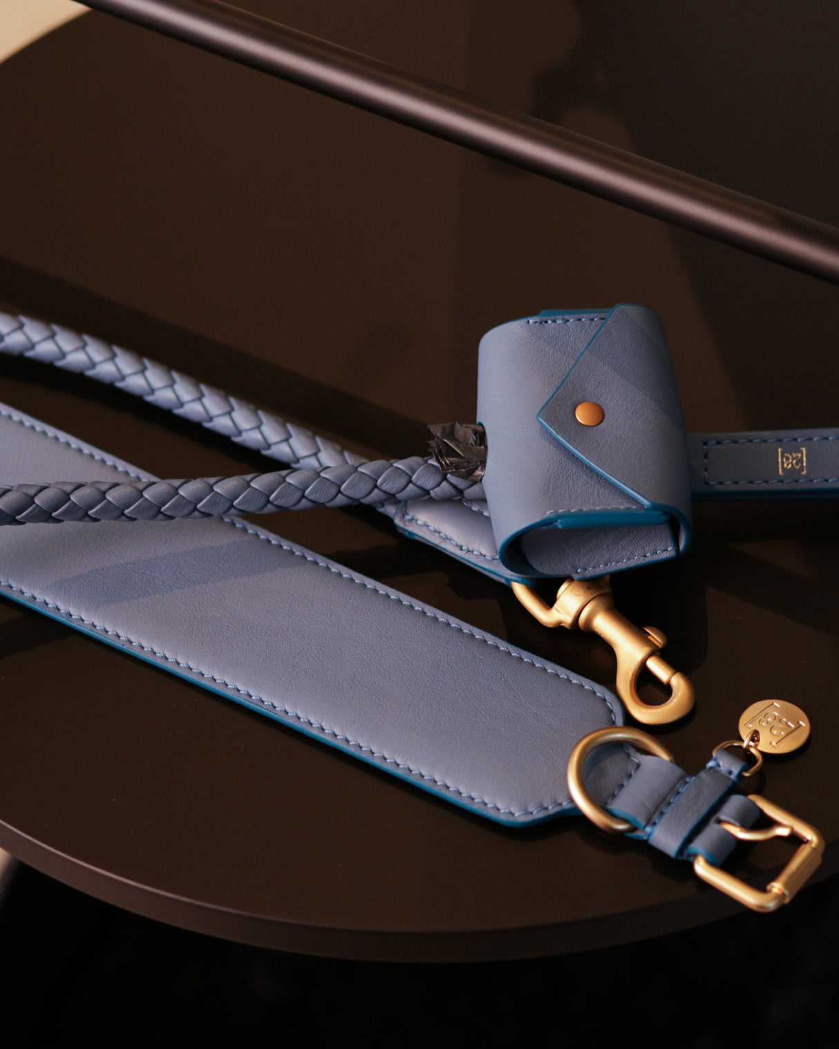 MARIO WIDE LEATHER COLLAR | קולר עור נאפה רחב לכלב