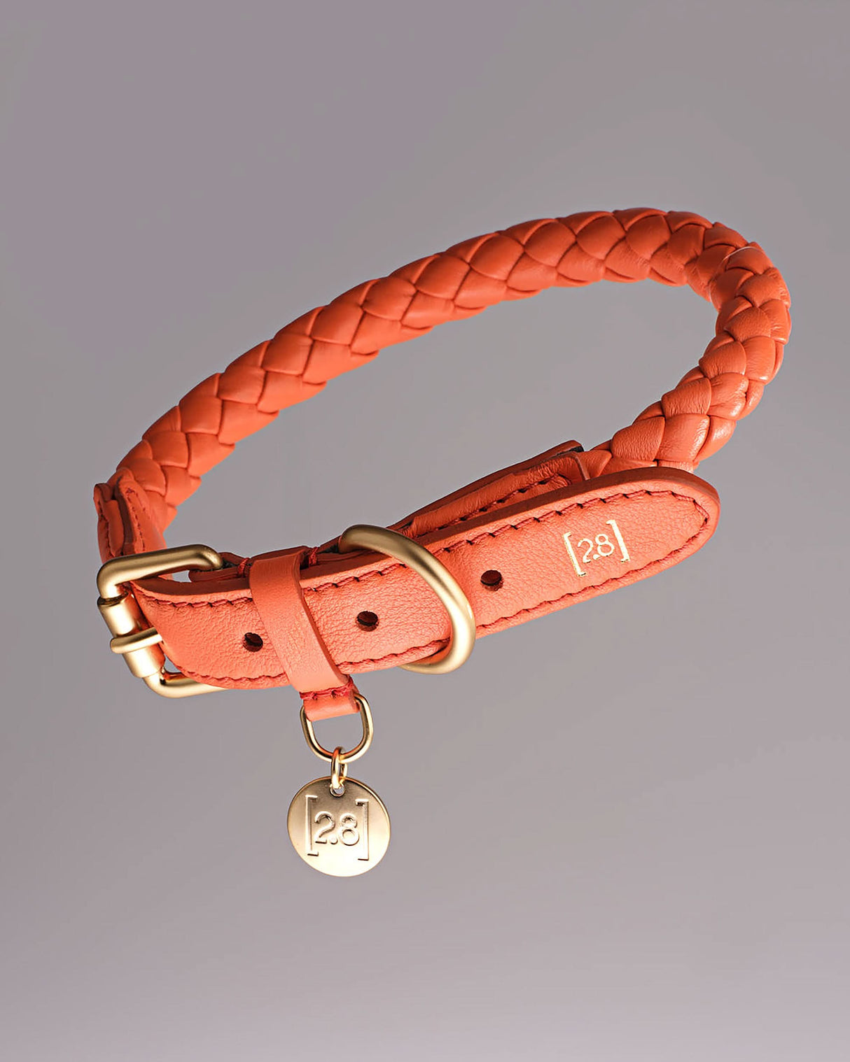 קולר קלוע לכלב מעור נאפה איטלקי | FERDINANDO NAPPA LEATHER COLLAR