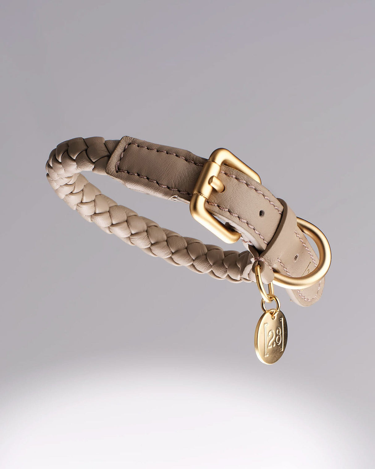 קולר קלוע לכלב מעור נאפה איטלקי | FERDINANDO NAPPA LEATHER COLLAR