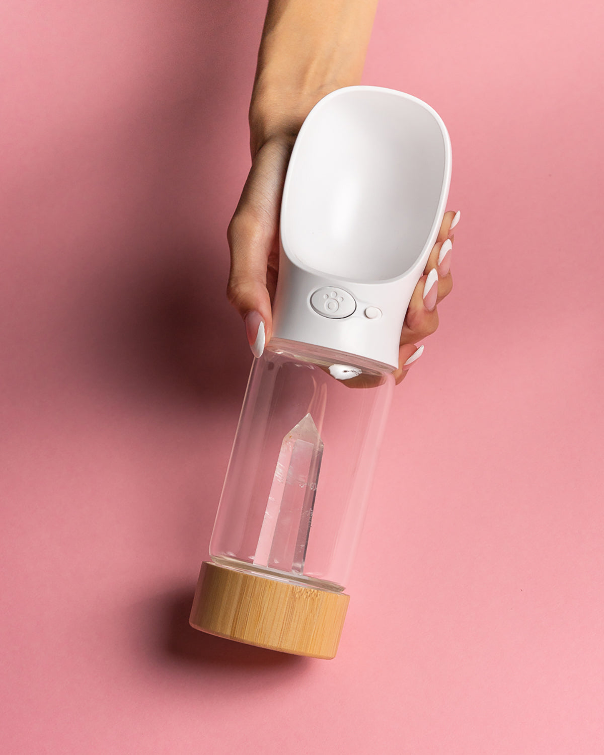 בקבוק מים קריסטל אנרגיה | בקבוק מים עם אבן קריסטל אנרגטית