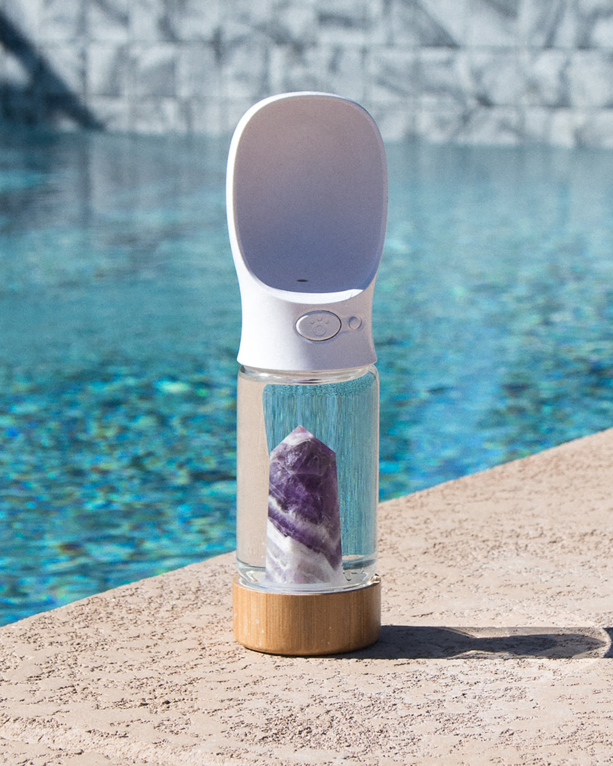 בקבוק מים קריסטל אנרגיה | בקבוק מים עם אבן קריסטל אנרגטית