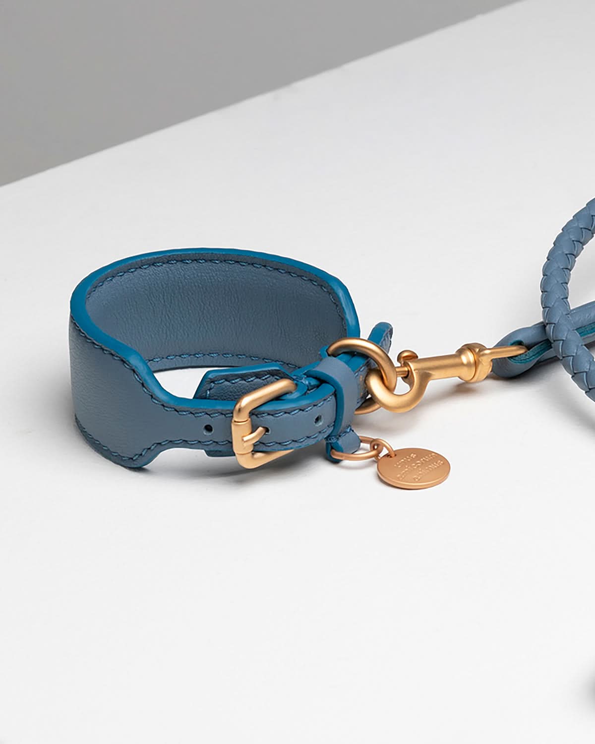 MARIO WIDE LEATHER COLLAR | קולר עור נאפה רחב לכלב