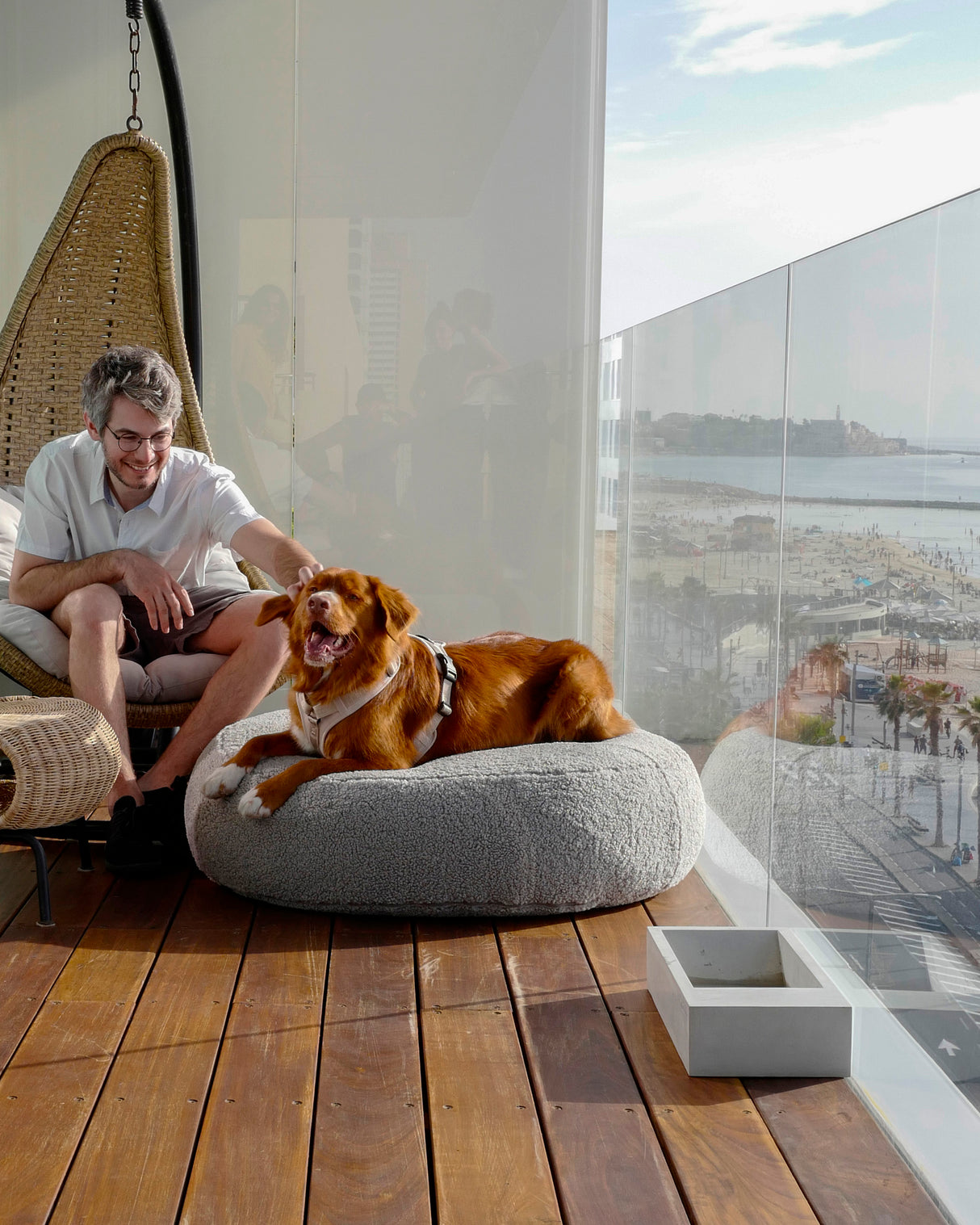 קערת מים בחוץ TROGOLO | קערת מים לחצר לכלב ולחתול