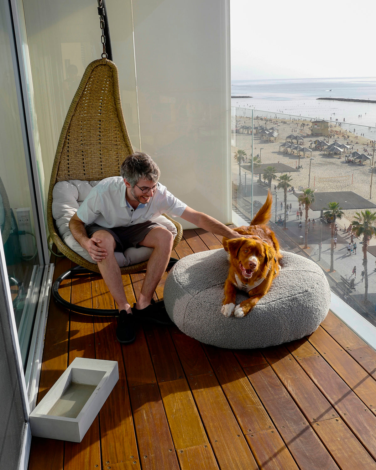 SENSO DOG ORTHOPEDIC POUFFE | מיטת פוף אורתופדית לכלב