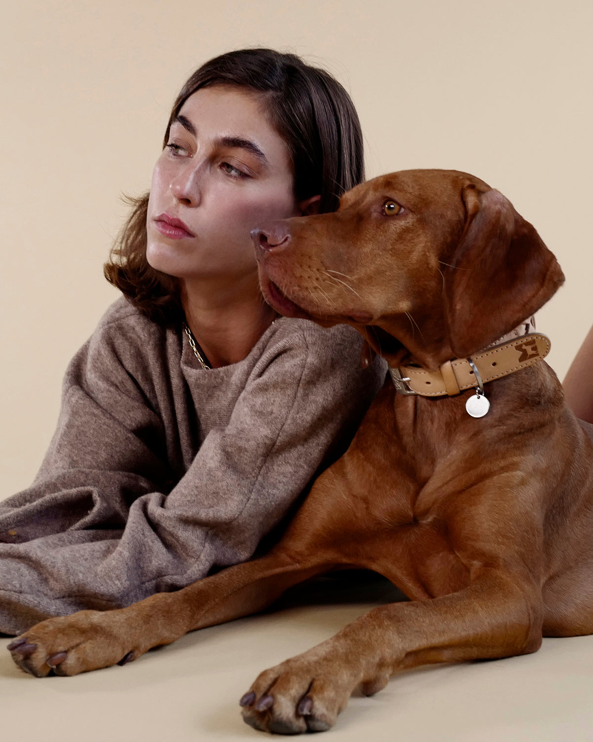 BERGAMO COWHIDE LEATHER COLLAR | קולר עור לכלב