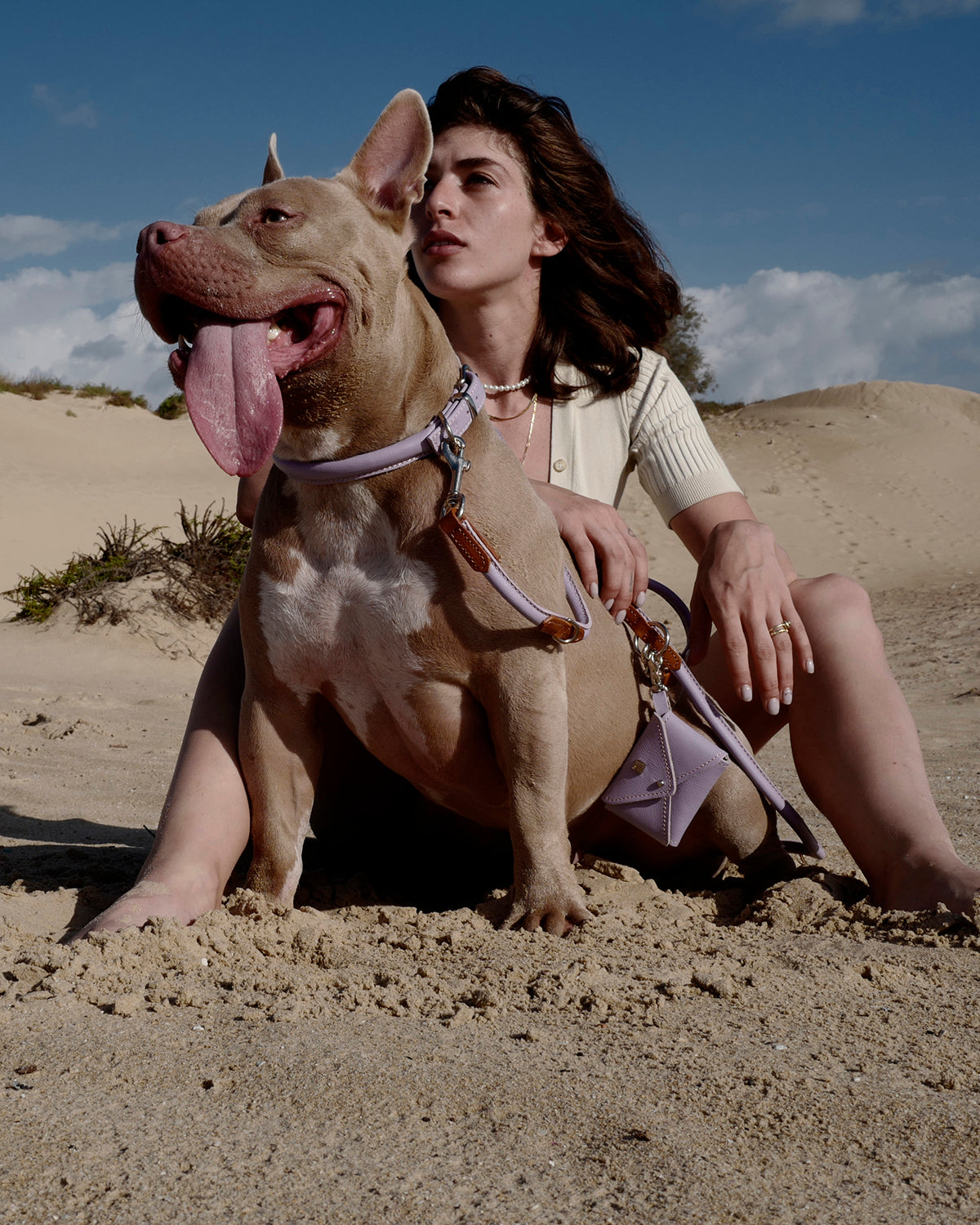 ROLLED SOFT LEATHER COLLAR | קולר עור לכלב