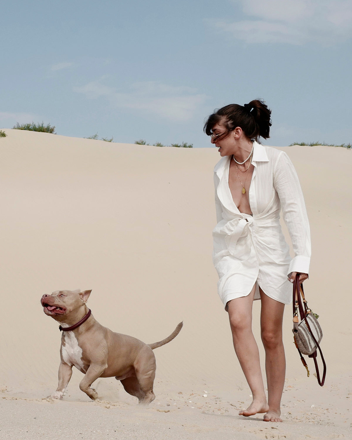 ROLLED SOFT LEATHER COLLAR | קולר עור לכלב