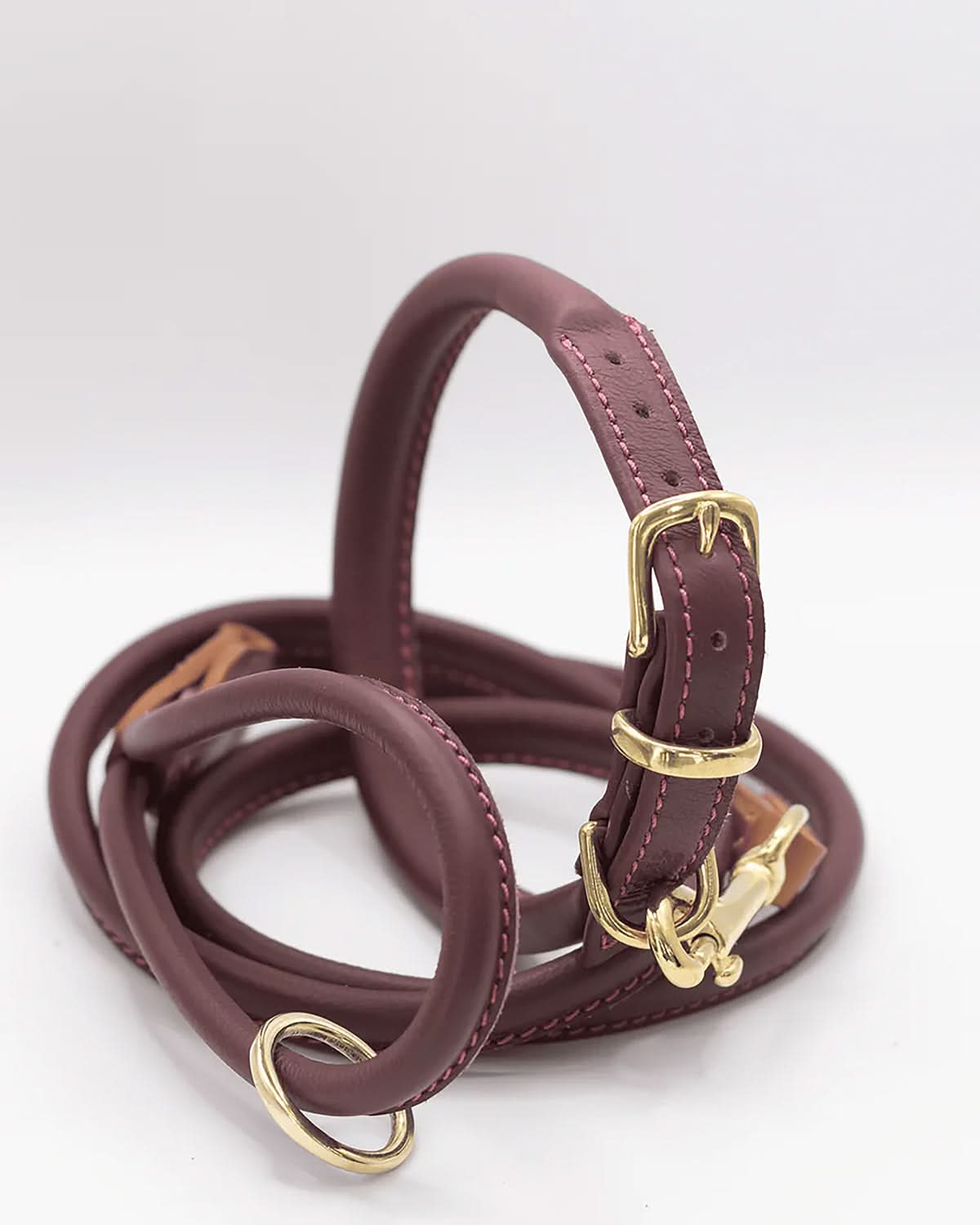 ROLLED SOFT LEATHER LEASH | רצועת עור לכלב