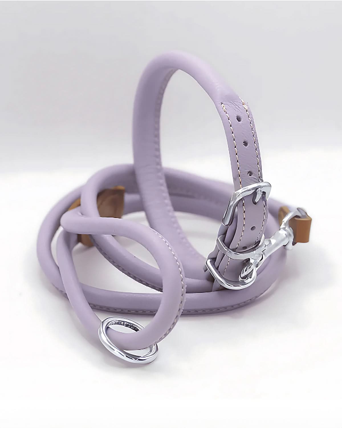 ROLLED SOFT LEATHER LEASH | רצועת עור לכלב