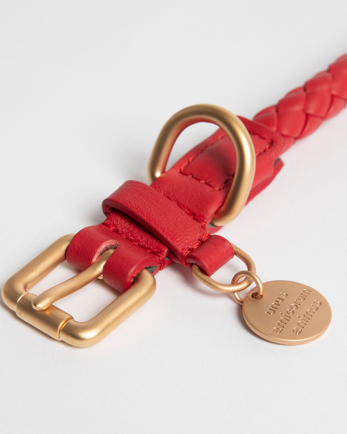 קולר קלוע לכלב מעור נאפה איטלקי | FERDINANDO NAPPA LEATHER COLLAR