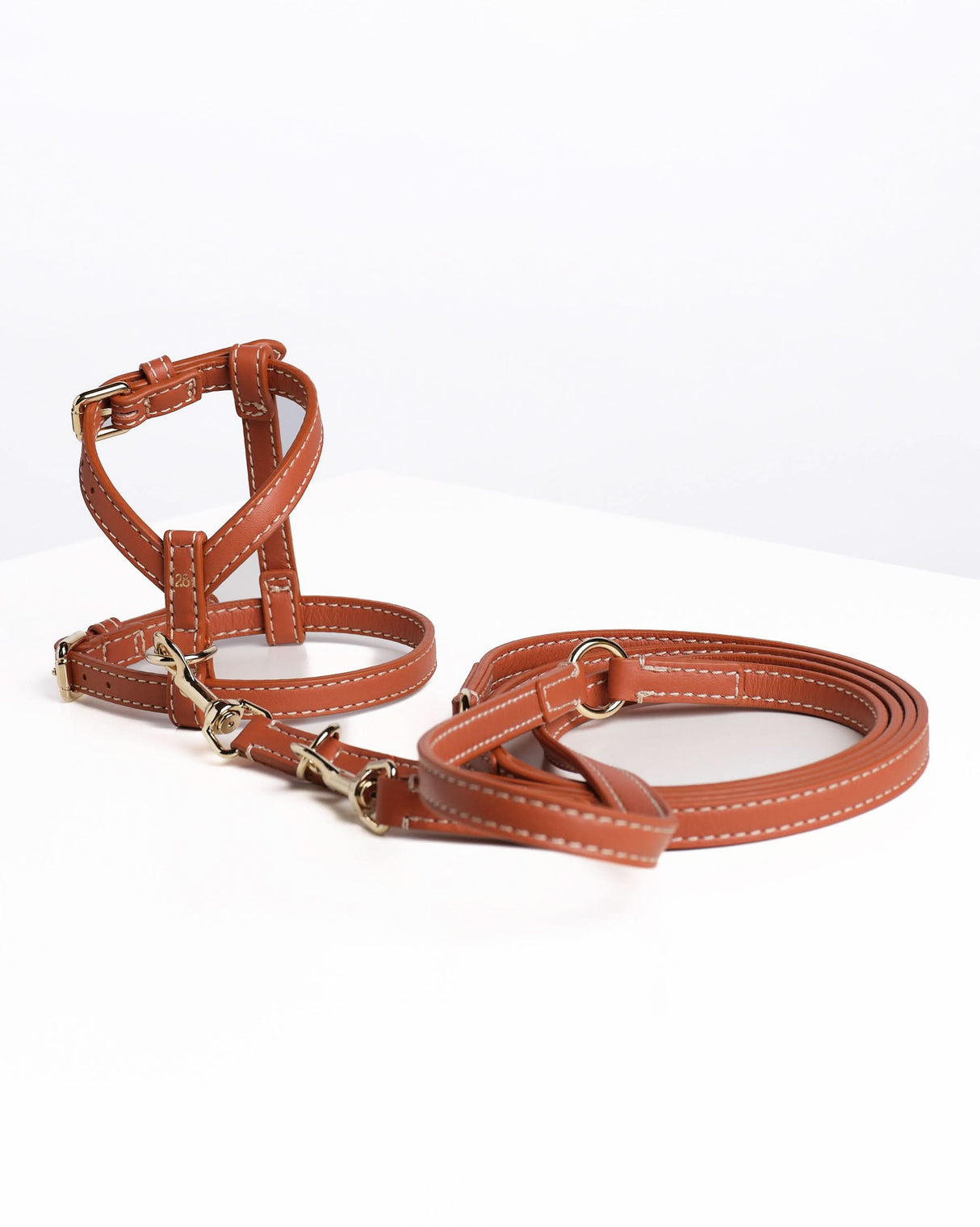 GABRIELE FREE-HANDS LONG LEATHER DOG LEASH | רצועת עור ארוכה ומתכווננת לכלבים
