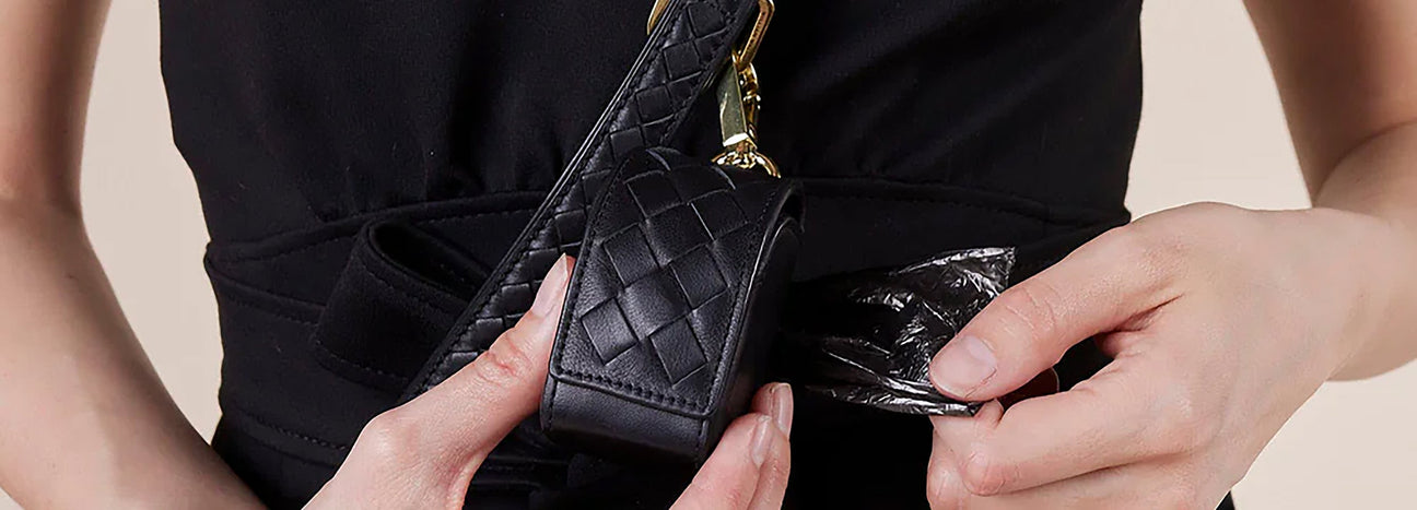 Leather Poo Bags Holder By William Walker