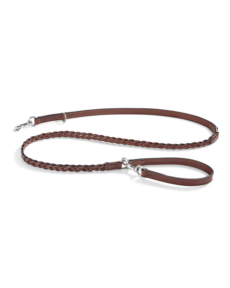 BERGAMO BRAIDED COWHIDE LEATHER LEAD | רצועה מתכווננת לכלב