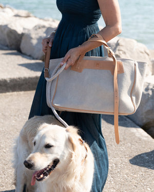 MARGARET ORGANIC COTTON DOG BAG | תיק נשיאה לכלב או תיק לבעלים