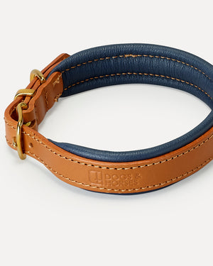 PADDED SOFT LEATHER COLLAR | קולר עור מרופד לכלב