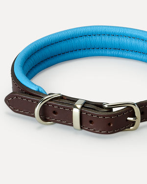 PADDED SOFT LEATHER COLLAR | קולר עור מרופד לכלב