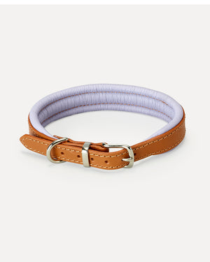 PADDED SOFT LEATHER COLLAR | קולר עור מרופד לכלב