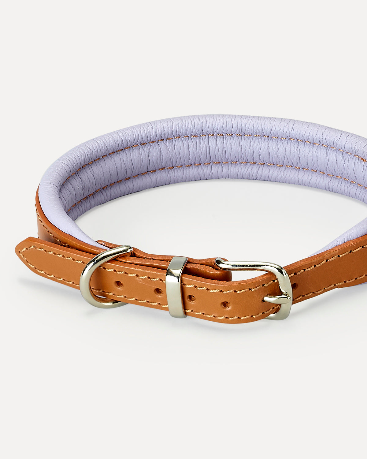 PADDED SOFT LEATHER COLLAR | קולר עור מרופד לכלב