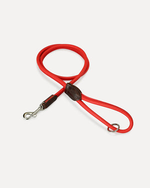 ROLLED SOFT LEATHER LEAD | רצועת עור לכלב