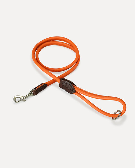 ROLLED SOFT LEATHER LEAD | רצועת עור לכלב