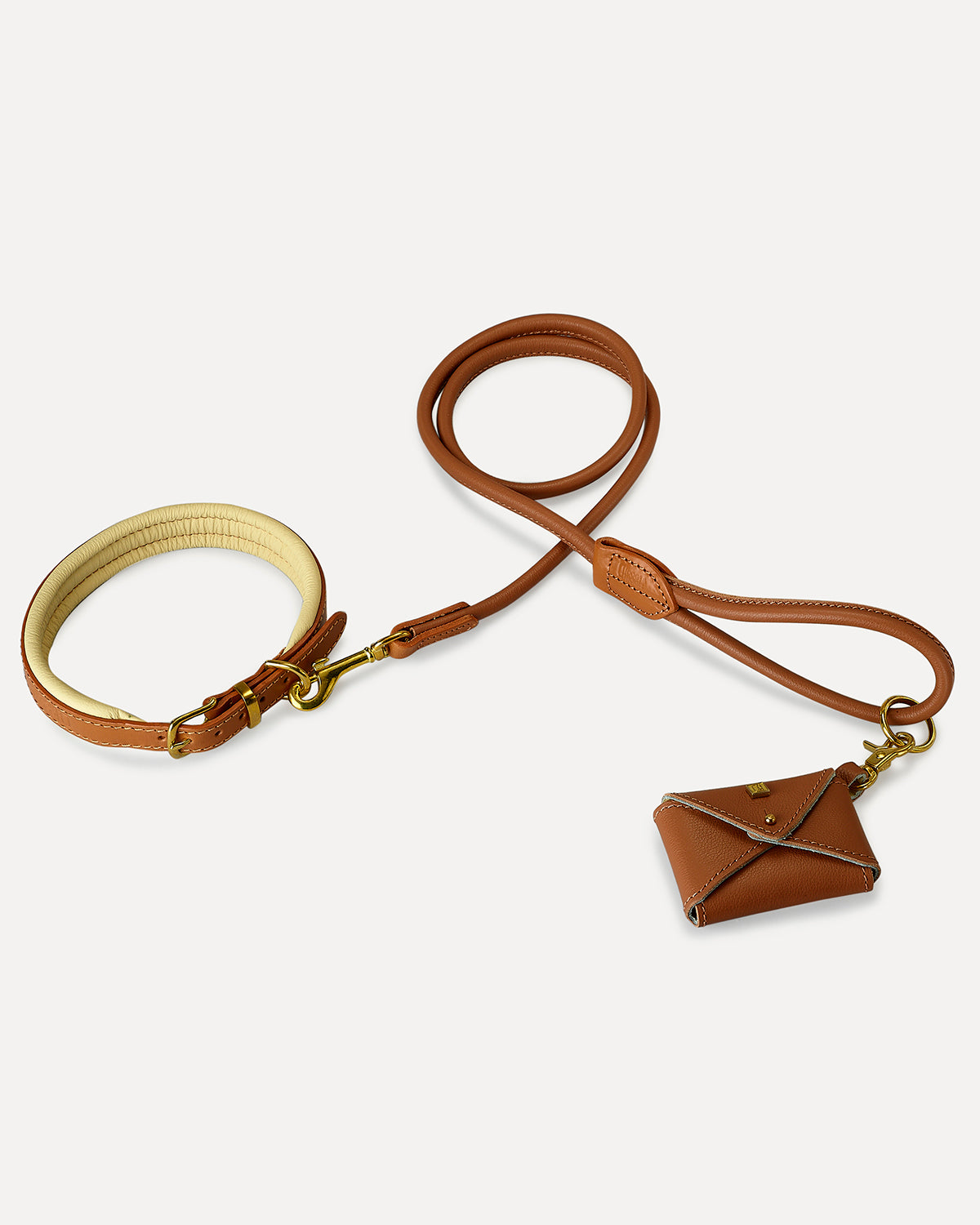 PADDED SOFT LEATHER COLLAR | קולר עור מרופד לכלב