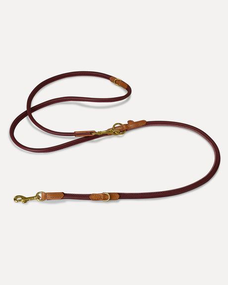 FREE-HANDS ADJUSTABLE LEATHER LEAD | רצועה מתכווננת לכלב