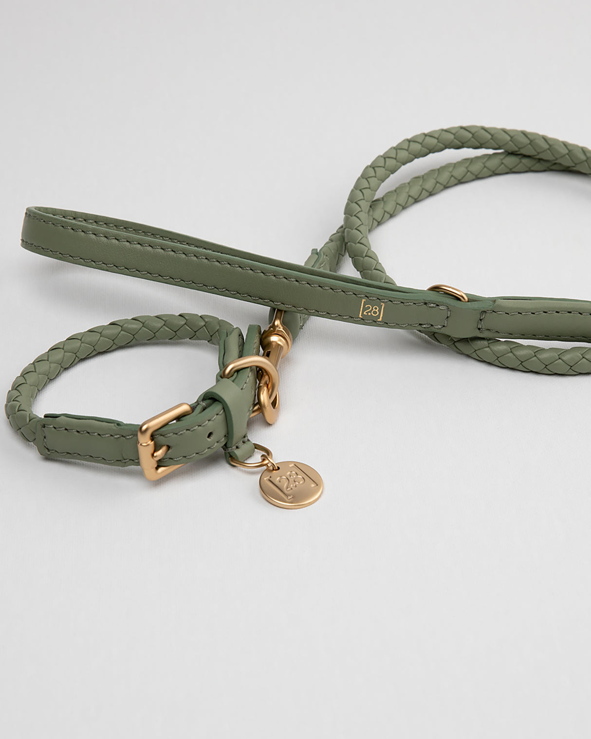 קולר קלוע לכלב מעור נאפה איטלקי | FERDINANDO NAPPA LEATHER COLLAR