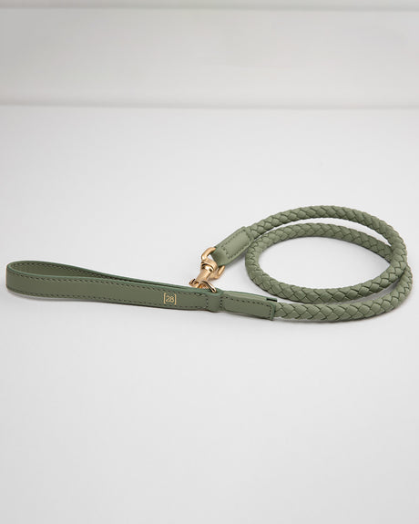 רצועה קלועה לכלב מעור נאפה איטלקי  | FERDINANDO NAPPA LEATHER LEASH