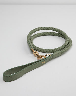 רצועה קלועה לכלב מעור נאפה איטלקי  | FERDINANDO NAPPA LEATHER LEASH