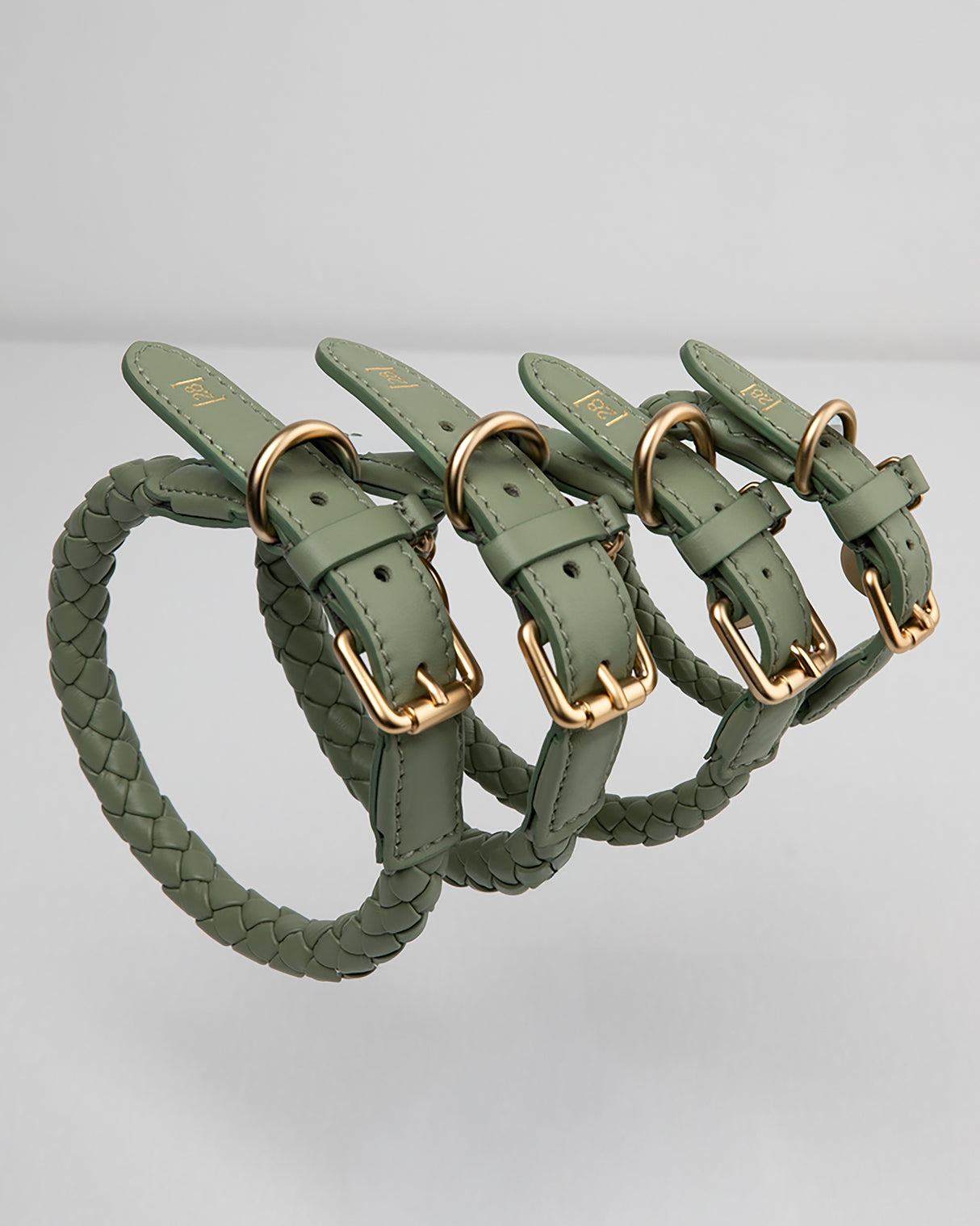 קולר קלוע לכלב מעור נאפה איטלקי | FERDINANDO NAPPA LEATHER COLLAR