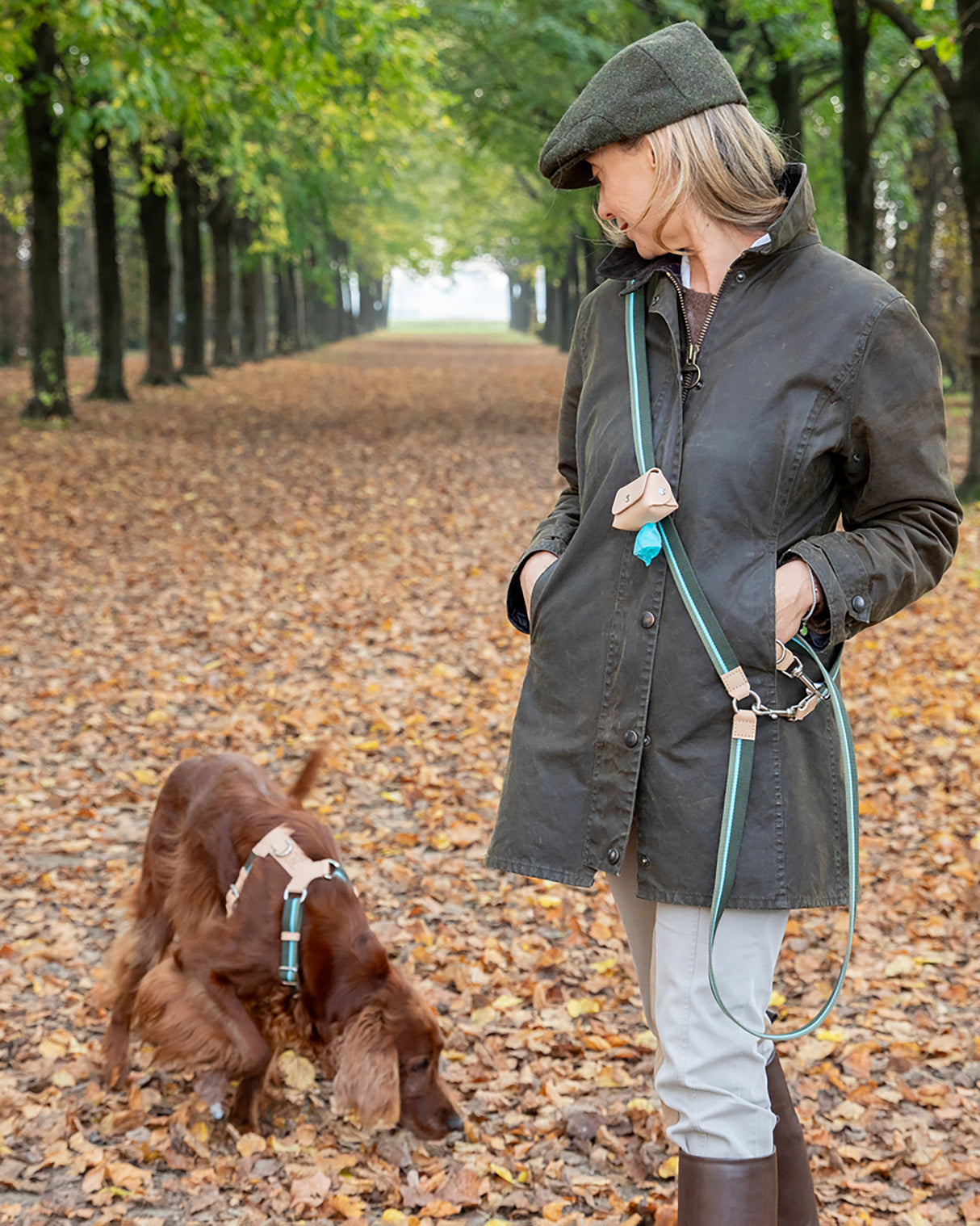 רצועה ארוכה ומתכווננת לכלב בעיצוב איטלקי | FREE-HANDS FRANCO RIBBON LEASH