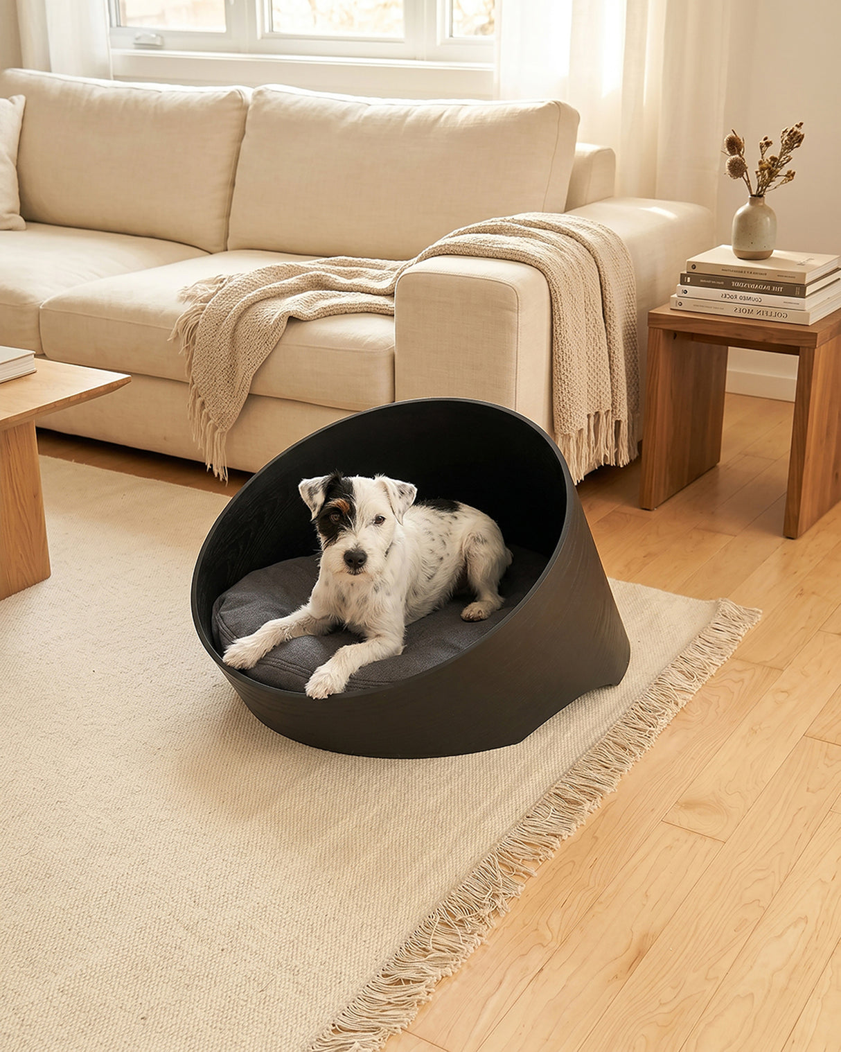 מיטת עץ אורתופדית לכלבים ולחתולים | COVO DOG & CAT CAVE BED