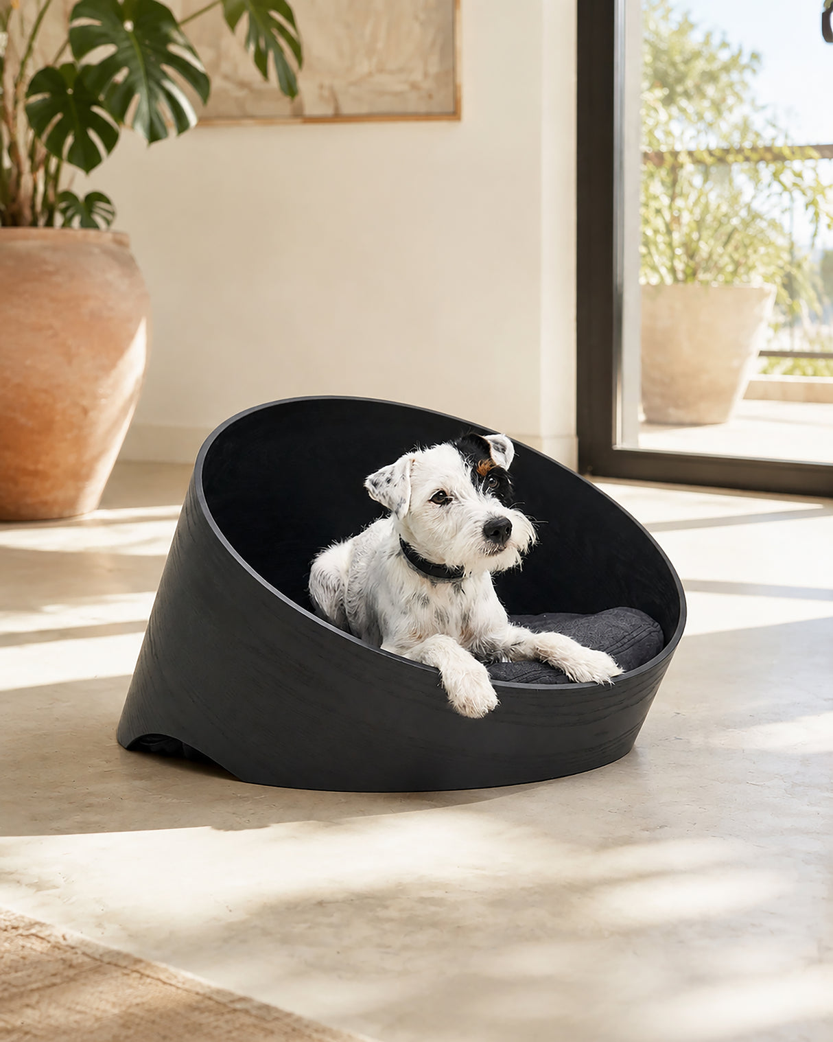מיטת עץ אורתופדית לכלבים ולחתולים | COVO DOG & CAT CAVE BED