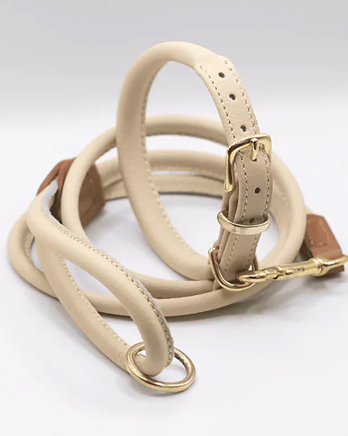 ROLLED SOFT LEATHER LEAD | רצועת עור לכלב