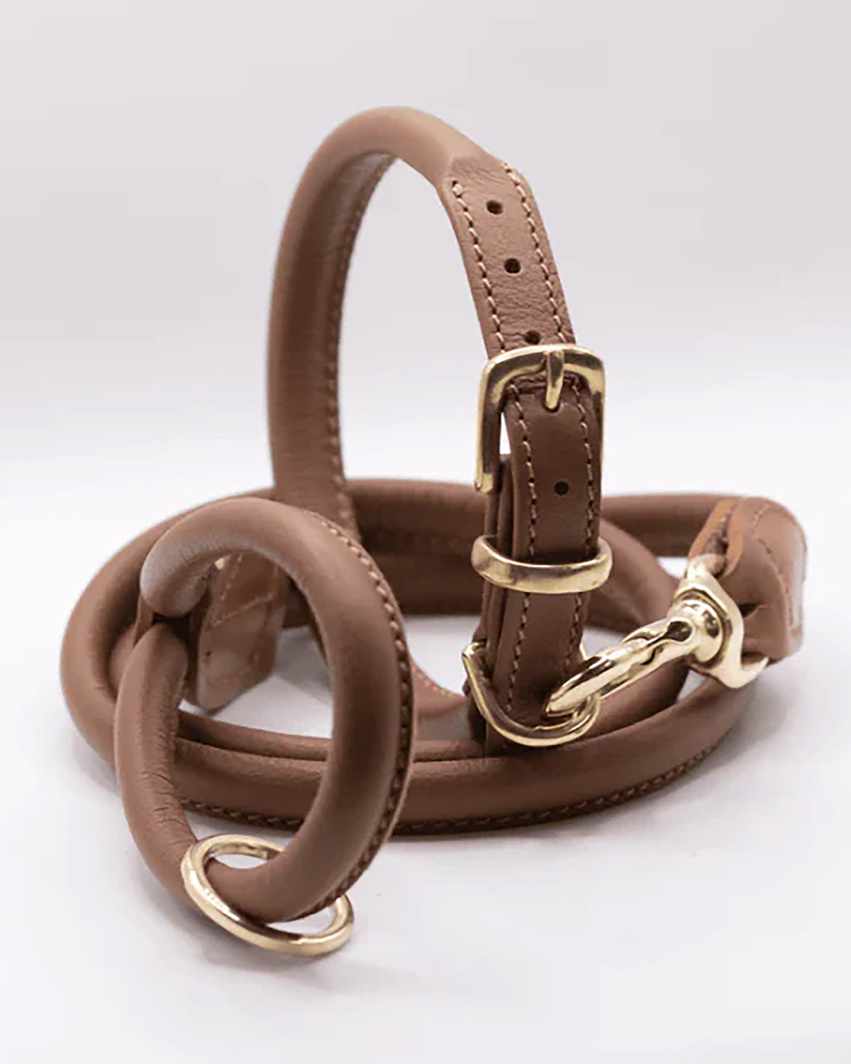 ROLLED SOFT LEATHER LEAD | רצועת עור לכלב